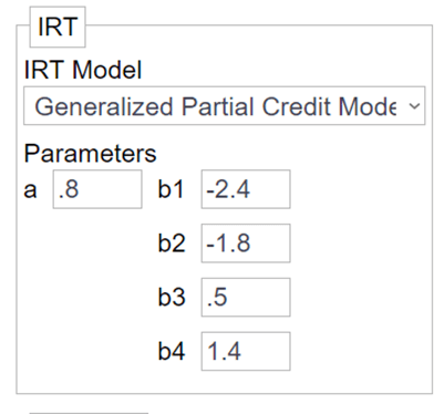 GPCM parameters